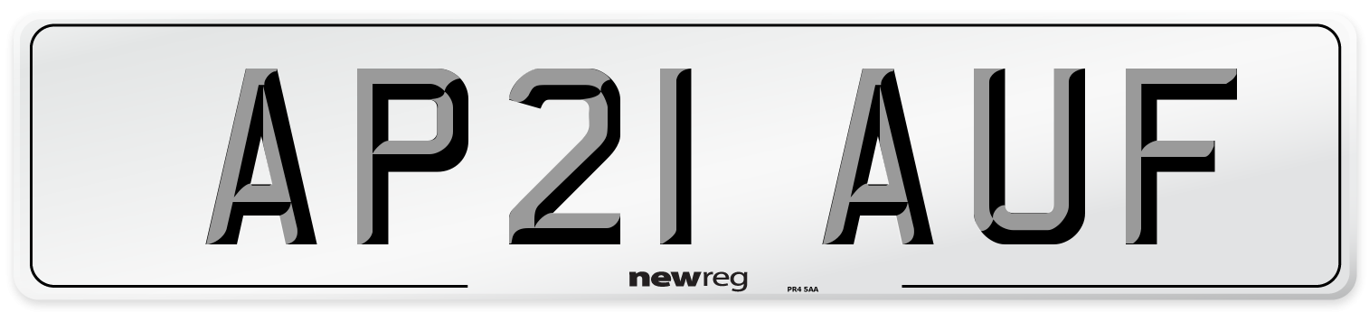 AP21 AUF Number Plate from New Reg